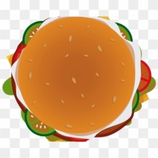 Burger Clipart Top View - Burger From Top Png, Transparent Png