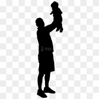Free Png Man With Toddler Silhouette Png - Silhouette, Transparent Png