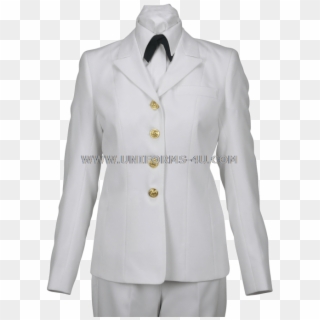 Big U Us Navy Female Service Dress White Coat 20775 - Formal Wear, HD Png Download