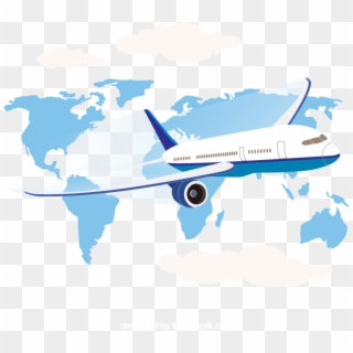 Clip Aircraft Transprent Png Free Download Blue Line - South East Asia Region World Map, Transparent Png