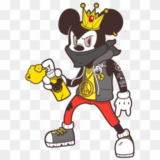 Mice King On Behance - Gangster Mickey Mouse Drawings, HD Png Download
