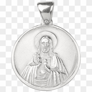 Download Transparent Png - Medalla Sagrado Corazon De Jesus Plata, Png Download