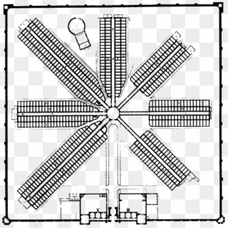 Eastern State Penitentiary - Eastern Penitentiary Plan, HD Png Download