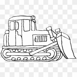 Construction Vehicles Coloring Pages Bulldozer - Bulldozer Printable Coloring Pages, HD Png Download