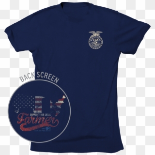 Ffa Support Your Local Farmer Blue Tee Shirt F1300327nv - Active Shirt, HD Png Download