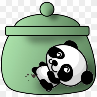 A Cookie Jar With A Happy Panda - Christmas Panda, HD Png Download