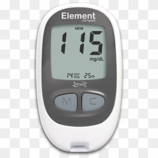 Infopia Element Compact Blood Glucose Testing Meter - Blood Glucose Monitor Png, Transparent Png