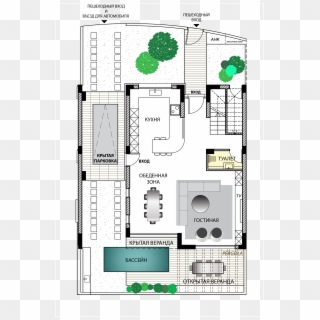 Villa 3 Ground Floor - Floor Plan, HD Png Download