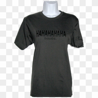 Grey Hahaha Boobs Shirt - Polo Shirt, HD Png Download