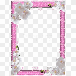 Free Png Cute Png Pink Photo Frame With White Flowers - Pink Photo Frame Png, Transparent Png