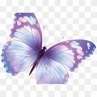 Monarch Butterfly Clipart Png Format - Light Blue And Purple Butterflies, Transparent Png