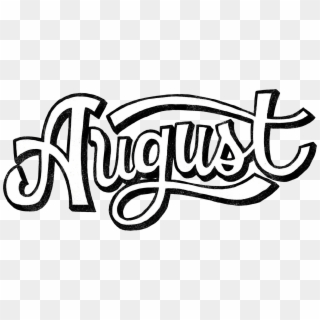 Month Of August Image Freeuse Library - August Black And White Clipart, HD Png Download