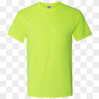 Jerzees-dry Power Safety Green T Shirts - Active Shirt, HD Png Download