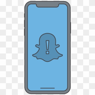 Phone Icon Showing Snapchat Figure And Exclamation - Smartphone, HD Png Download