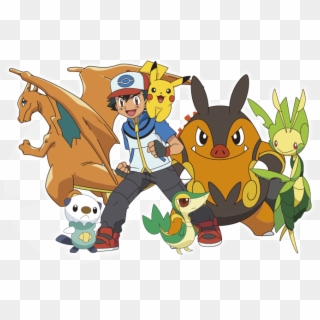 Pikachu - Charizard - Leavanny - Oshawott - Pignite - Pokemon Movie Genesect Portal Pokemon, HD Png Download
