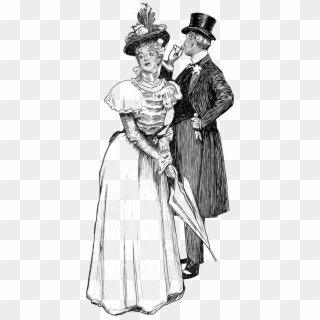Wd Fyfe - Victorian Illustration Man And Woman, HD Png Download