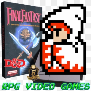 Final Fantasy D&d 5e White Mage - White Mage Final Fantasy 1 Sprite, HD Png Download