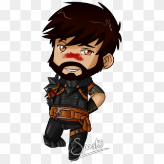 Male Mage Hawke Chibi By Sparksreactor - Chibi Male, HD Png Download