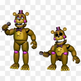 Edit[spoiler] Rockstar Fredbear And Golden Freddy - Fnaf 6 Rockstar Golden Freddy, HD Png Download