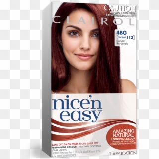Permanent Red Hair Colour Pertaining To Best Burgundy - Nice N Easy, HD Png Download