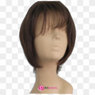 Peluca Económica, 20 Cm Largo, Con Fleco - Lace Wig, HD Png Download