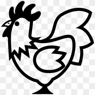 Chicken Emoji Black And White , Png Download - Chicken Emoji Black And White, Transparent Png