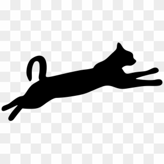 Leaping Cat Silhouette Png Transparent Stock - Jumping Cat Silhouette Png, Png Download