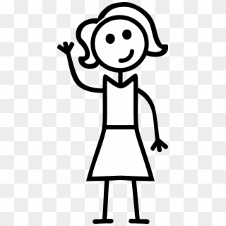 Stick Person Png - Girl Stick Figure Png, Transparent Png