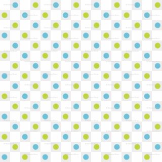 Fun Flowers Blue Green Polka Dots Wallpaper - Polka Dot Pattern, HD Png Download