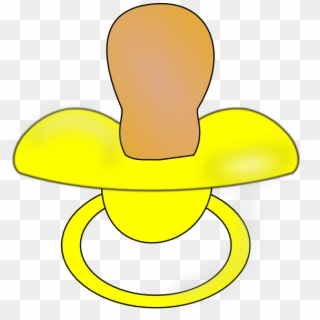 Pacifier Yellow Svg Clip Arts 564 X 596 Px, HD Png Download