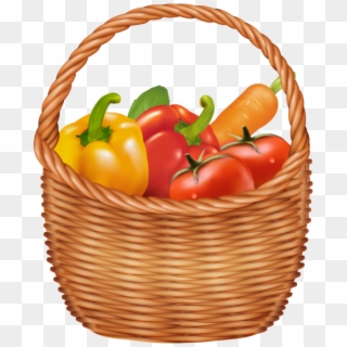 Vegetables Basket Png Clipart Picture - Basket Of Vegetables Png, Transparent Png
