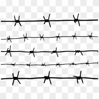Barb Wire Clipart Transparent Background - Barbed Wire Drawing Easy, HD Png Download