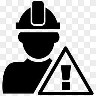 Attention Signal And Construction Worker Comments - Construction Worker Icon, HD Png Download