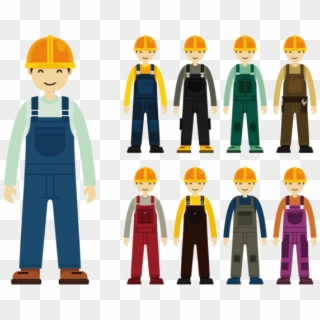 Construction Worker With Overalls - Construction Worker Image Cartoon, HD Png Download