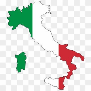 Flag Map Of Italy - Italy Flag And Map, HD Png Download