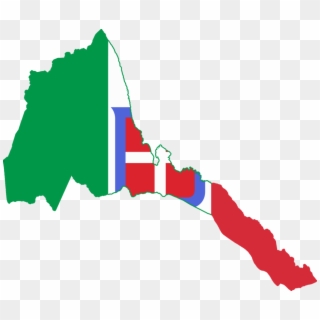 Flag Map Of Italian Eritrea - Map Eritrea, HD Png Download