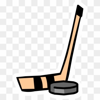 Hockey Stick Pin - Hockey Stick And Puck Clip Art, HD Png Download