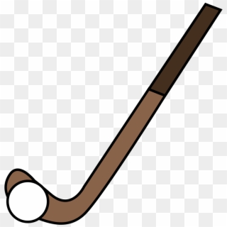 Ball Clipart Hockey Stick - Cartoon Field Hockey Stick, HD Png Download