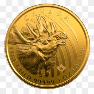 1 Oz Call Of The Wild Gold Moose - Call Of The Wild Gold Coin 2019, HD Png Download