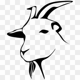 Animal Barnyard Goat Livestock Silhouette - Goat Head Clip Art, HD Png Download