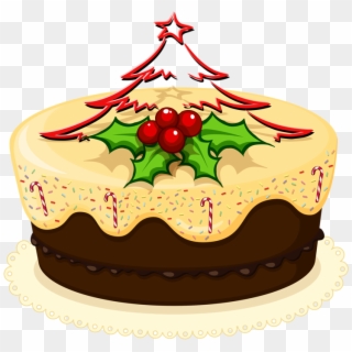 Cake Clipart Man - Christmas Birthday Cake Clipart, HD Png Download