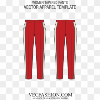 Picture Black And White Women Tapered Pants Template - Track Pants Template Png, Transparent Png