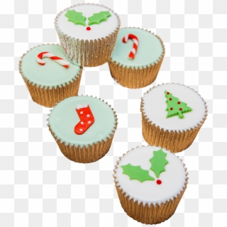 13 Tree And Holly Fairy Cakes - Make Christmas Fairy Cakes, HD Png Download