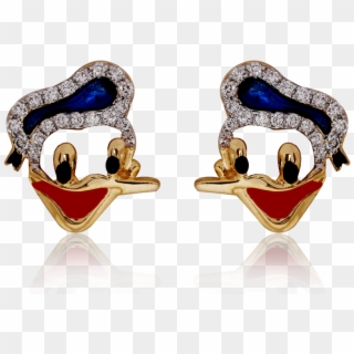 Iconic Donald Duck Enamel Earrings - Earrings, HD Png Download