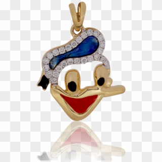 Donald Duck Enamel Gold Pendant - Donald Duck Gold Pendant, HD Png Download