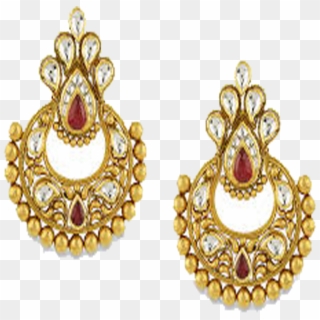 Earrings - Transparent Background Jewellery Gold Earring Png, Png Download
