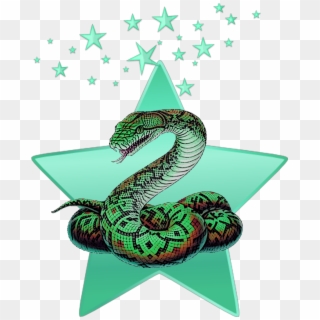 #mq #green #snake #stars #star #animal - Python Snake, HD Png Download
