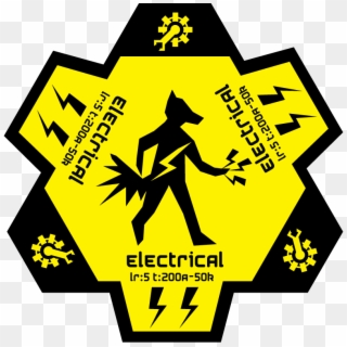 Electical Warning Sign - Звезда С 8 Углами, HD Png Download