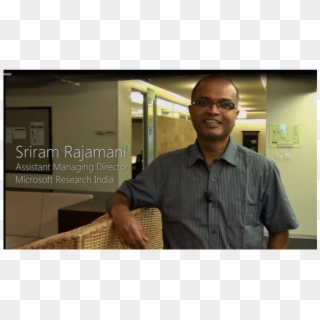 Assistant Director Msri, Talks About Microsoft Research - Gentleman, HD Png Download