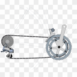 Derailleur Gears Wikipedia - Bike Chain On Jockey Wheels, HD Png Download